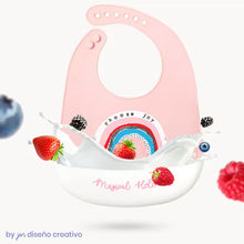Cargar imagen en el visor de la galería, Babero de Silicona Arcoiris
