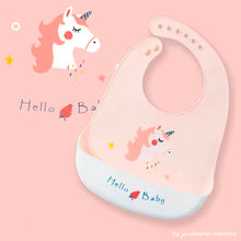 Cargar imagen en el visor de la galería, Babero de Silicona Unicornio