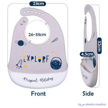 Cargar imagen en el visor de la galería, Babero de Silicona Cebra